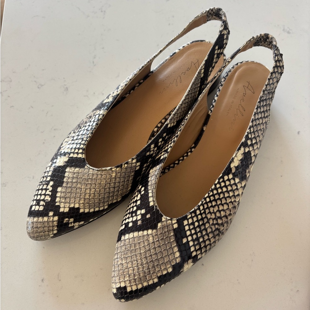 Avellini snake skin Flats size 8